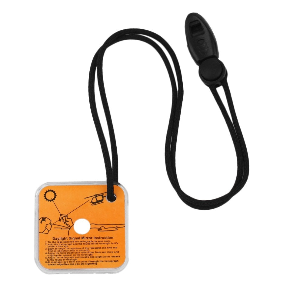 Reflective Survival Signal Mirror With Lanyard For - Temu