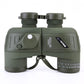 10X50 HD Binoculars - Military, Waterproof - With Internal Rangefinder and Compass