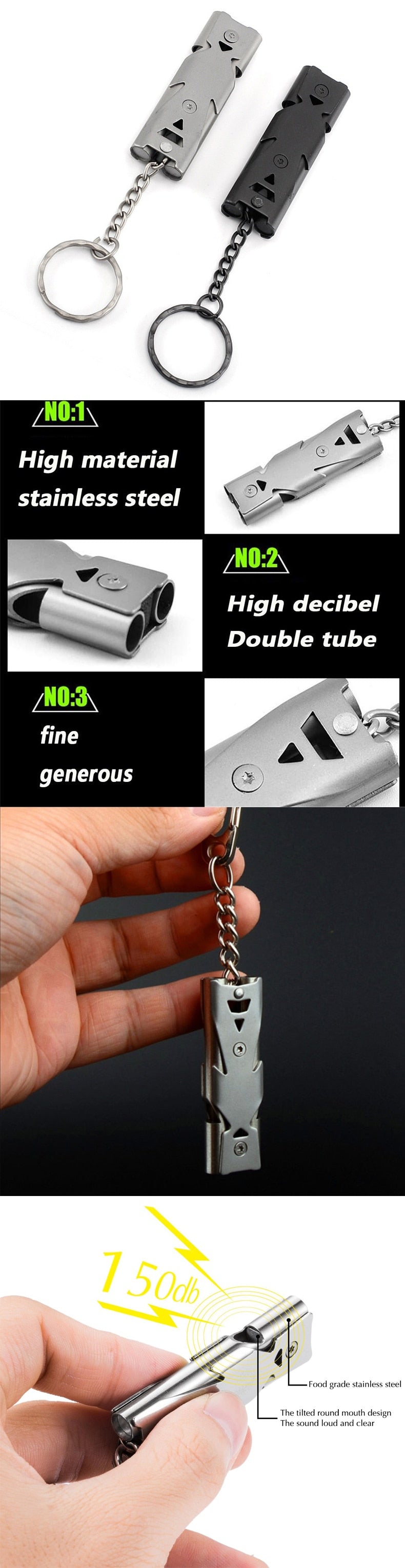 Survival Whistle - Double Pipe