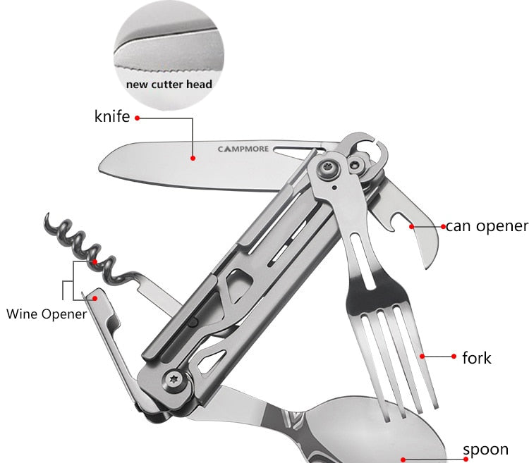 Camping Cutlery - Foldable & Multi-Function