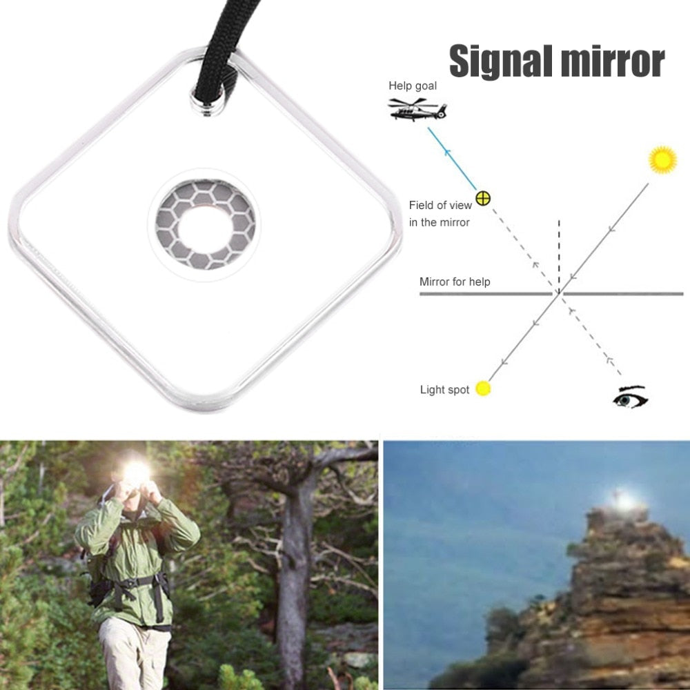 Sos Luminous Signal Mirror Portable Survival Reflective - Temu United Arab  Emirates